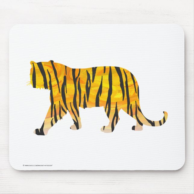 Mousepad Tiger preto e laranja (Frente)