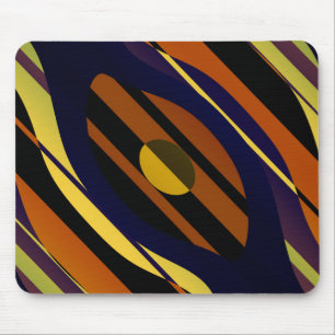 Mousepad Tiger Sunset Orange Black Yellow Blue Padrão