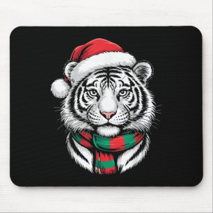 Mousepad Tiger Xmas Santa Hat Figurume De Natal