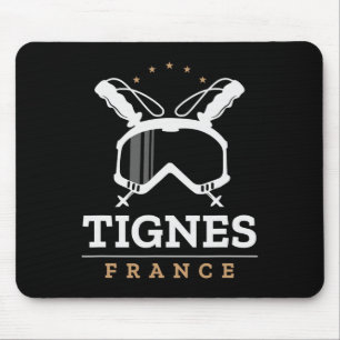 Mousepad Tignes France Ski Resort Vintage Skiing Snowboardi