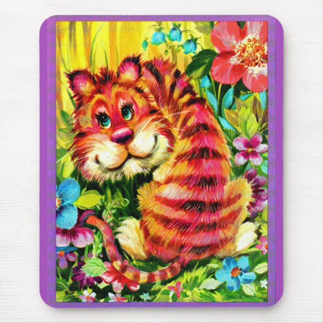 Mousepad tigre colorido (Frente)