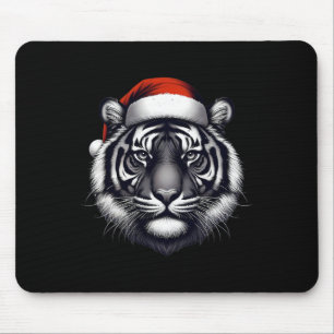Mousepad Tigre Com Chapéu De Papai Noel Natal Amante Do Zoo