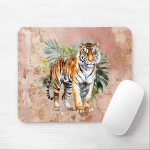 Mousepad Tigre com Folhas