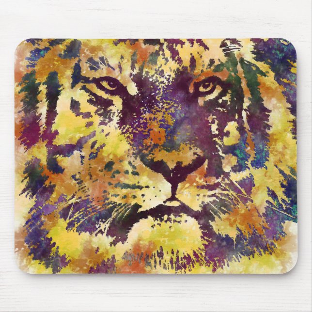 Mousepad Tigre de Aquarela (Frente)