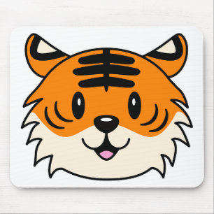 Mousepad Tigre de Cartoon Sorridente