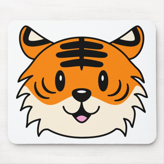 Mousepad Tigre de Cartoon Sorridente (Frente)