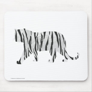 Mousepad Tigre de silicone preto e branco