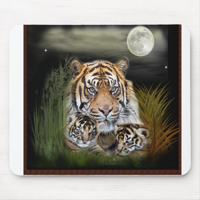 Mousepad Tigre e filhotes (Frente)