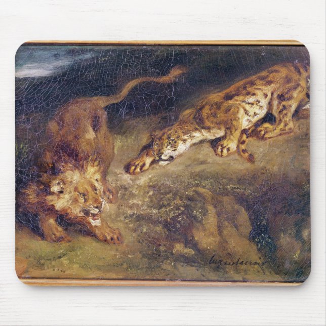 Mousepad Tigre e leão (Frente)