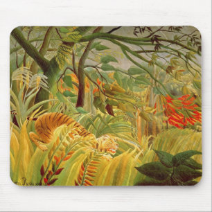 Mousepad Tigre em tempestade tropical 1891