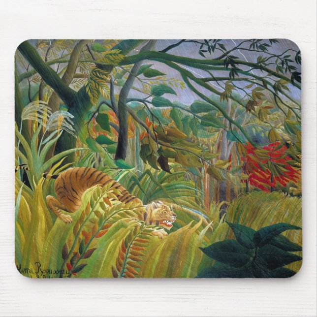 Mousepad Tigre em uma tempestade tropical, Rousseau (Frente)