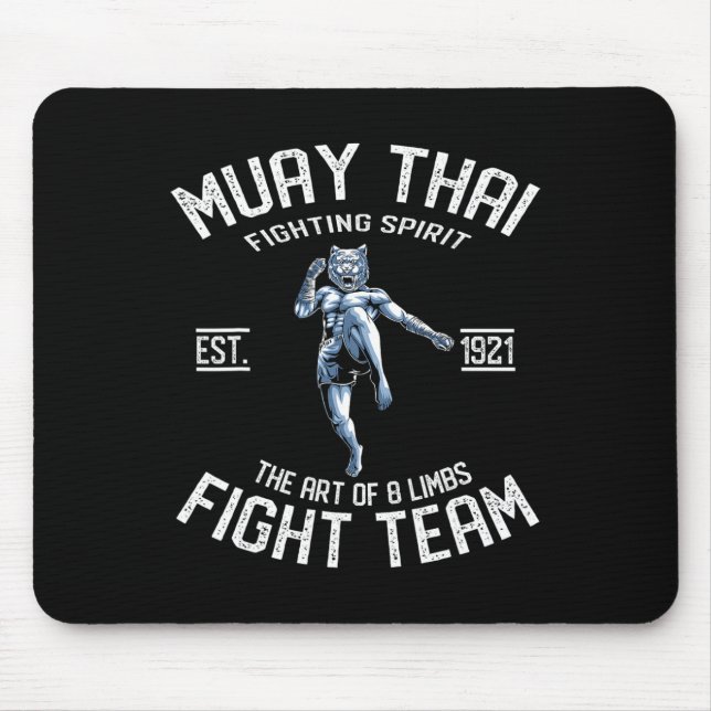 Mousepad Tigre Muay Thai - Presente de Boxe Tailandês e Kic (Frente)