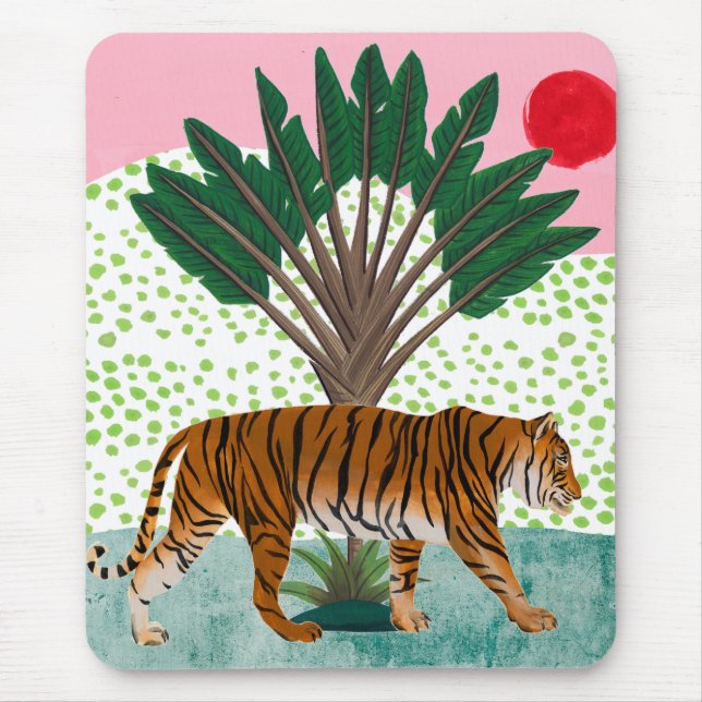 Mousepad Tigre no Sunset (Frente)