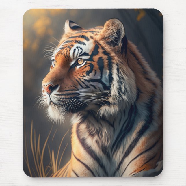 Mousepad Tigre No Suporte Do Rato Da Natureza (Frente)
