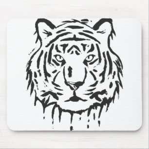 Mousepad Tigre Perigoso O Zoológico Gato Predador De Ícones