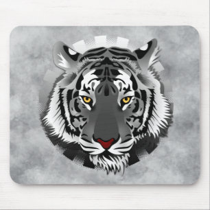 Mousepad Tigre Preto E Branco