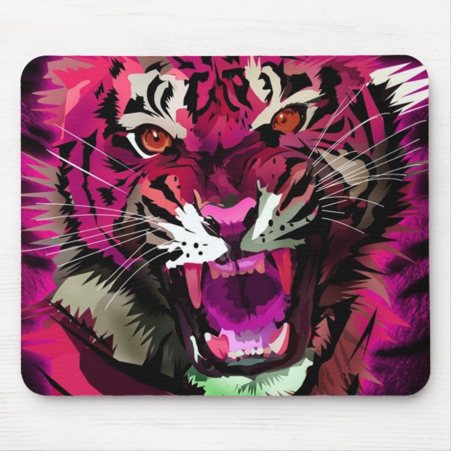 Mousepad Tigre - Rosa (Frente)