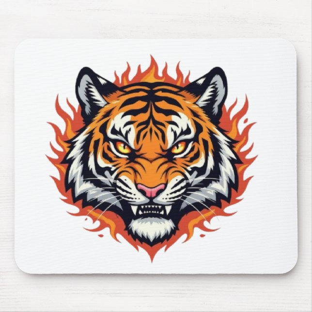 Mousepad Tigre Silencioso – Precisão e Poder (Frente)