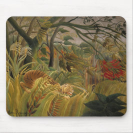 Mousepad Tigre surpreendido em uma tempestade tropical