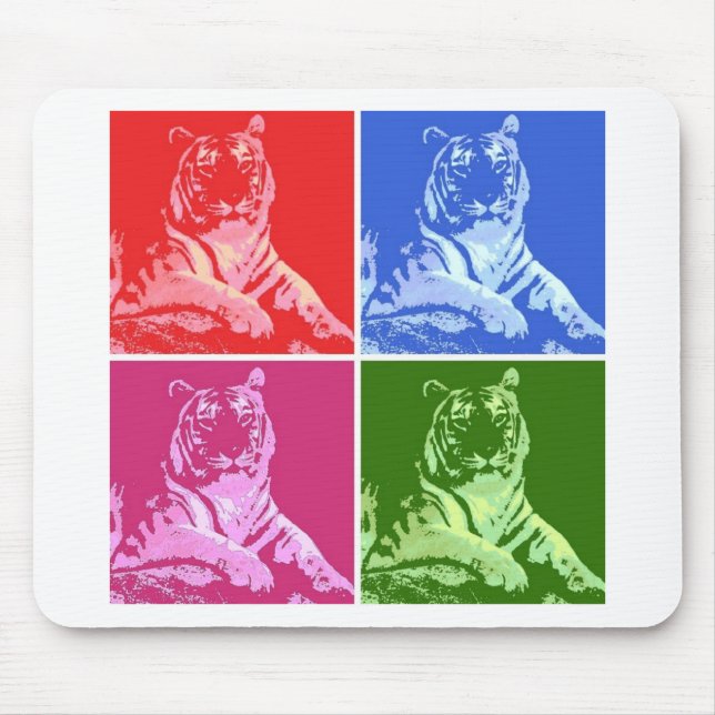 Mousepad Tigres Coloridos (Frente)
