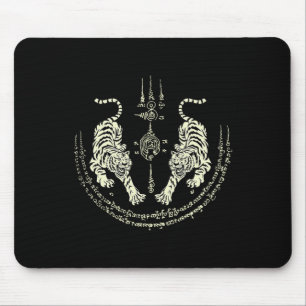 Mousepad Tigres de Muay Thai Arte Marcial Lutador Kickboxin