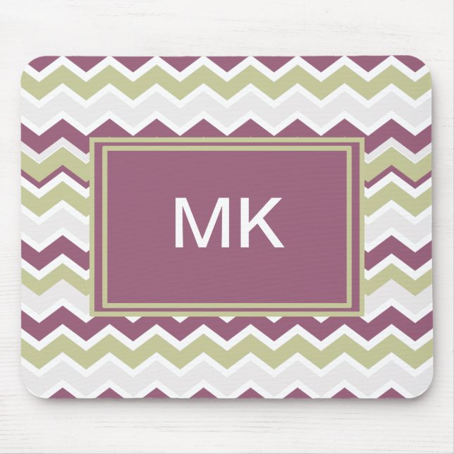 Mousepad Tijolo Chevron Monograma (Frente)