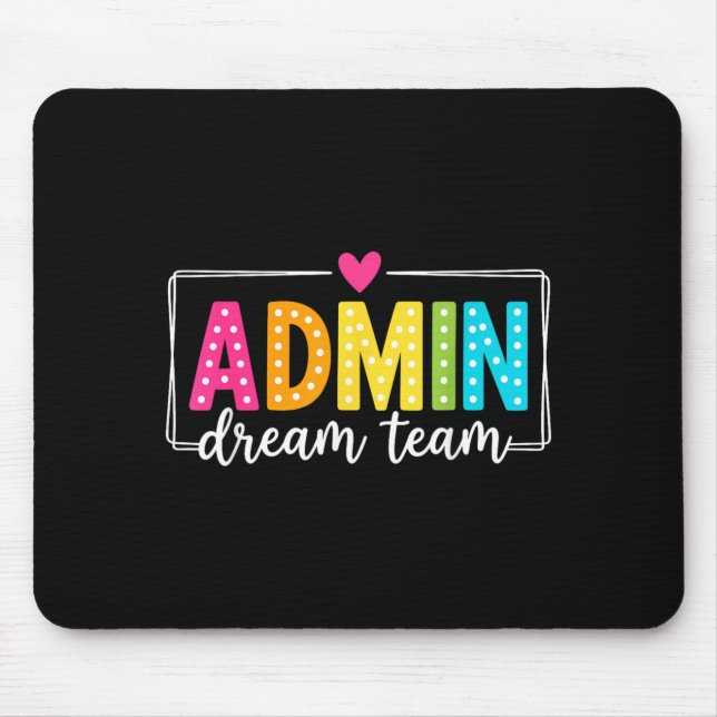 Mousepad Time de sonho Admin de volta às aulas Professores  (Frente)