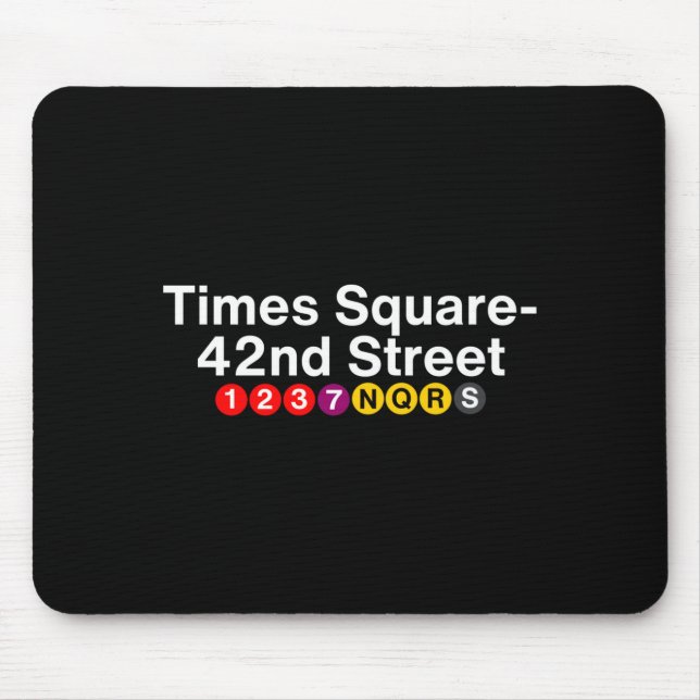Mousepad Times Square New York Subway Station Signs, Nyc Tr (Frente)