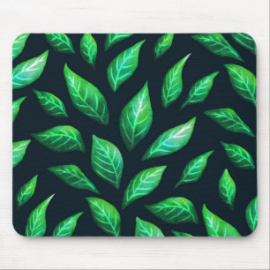 Mousepad Tinta abstrata elegante teste padrão verde pintad
