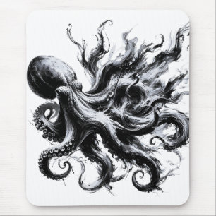 Mousepad Tinta Abstrata Fluido Polvo Kraken
