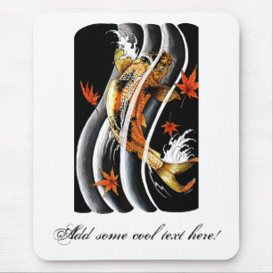 Mousepad Tinta afortunada da água da carpa de Koi do
