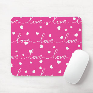 MOUSEPAD TINTA BRILHANTE COM AMOR DE SCRIPT BRANCO