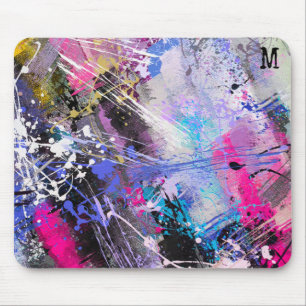 Mousepad Tinta Colorida abstrato Grungente