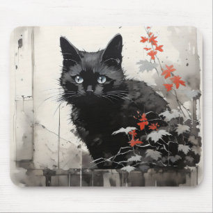 Mousepad Tinta Preta de Gato