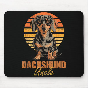 Mousepad Tio Cool Retro Dachshund Divertido Amante de Cães