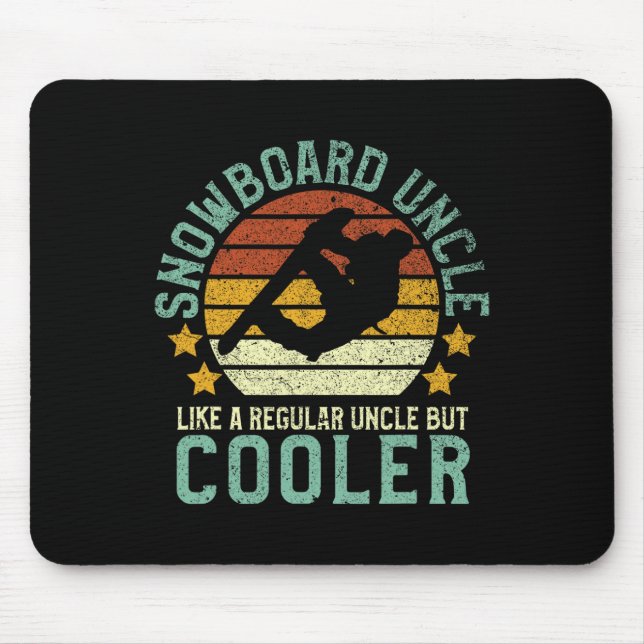 Mousepad Tio Funny Vintage Snowboard Gift Sn (Frente)