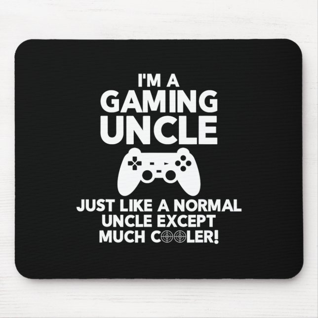 Mousepad Tio Gamer Funny Jogos Vídeo Camisas (Frente)