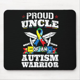 Mousepad Tio Orgulhoso De Um Guerreiro Autismo Awarenes Aut