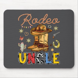 Mousepad Tio Rodeio Ocidental Aniversário Cowboy Correspond