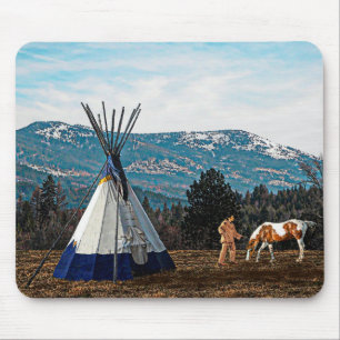 Mousepad Tipi - acampamento do inverno