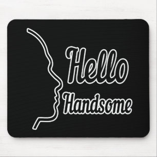 Mousepad Típica de Desenho de Rosto de Perfil Alô Bonito