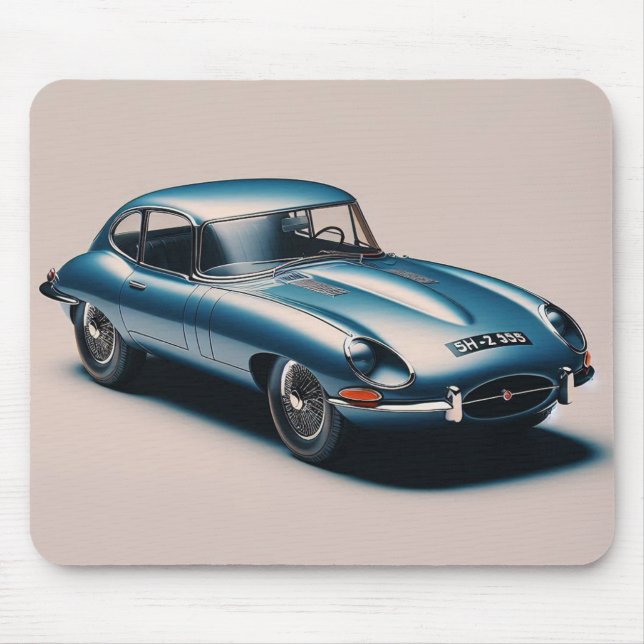 Mousepad Tipo E, Jaguar Coupe (Azul) (Frente)