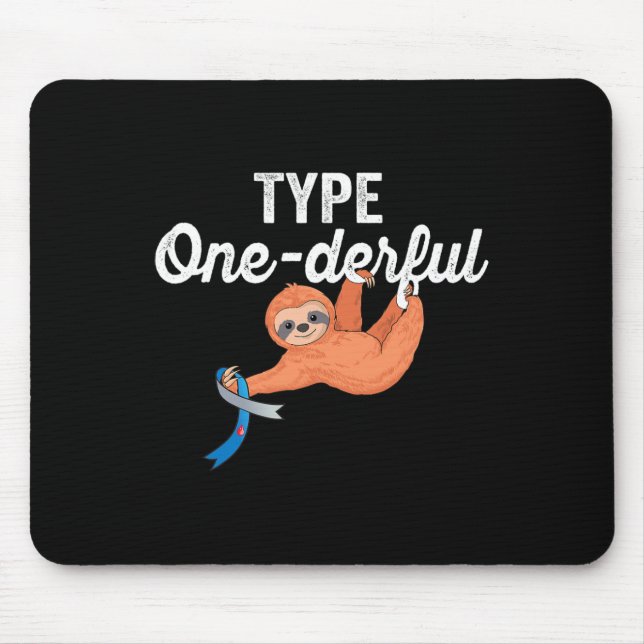 Mousepad Tipo Luz Preguiçosa Tipo 1 Diabetes Awa (Frente)