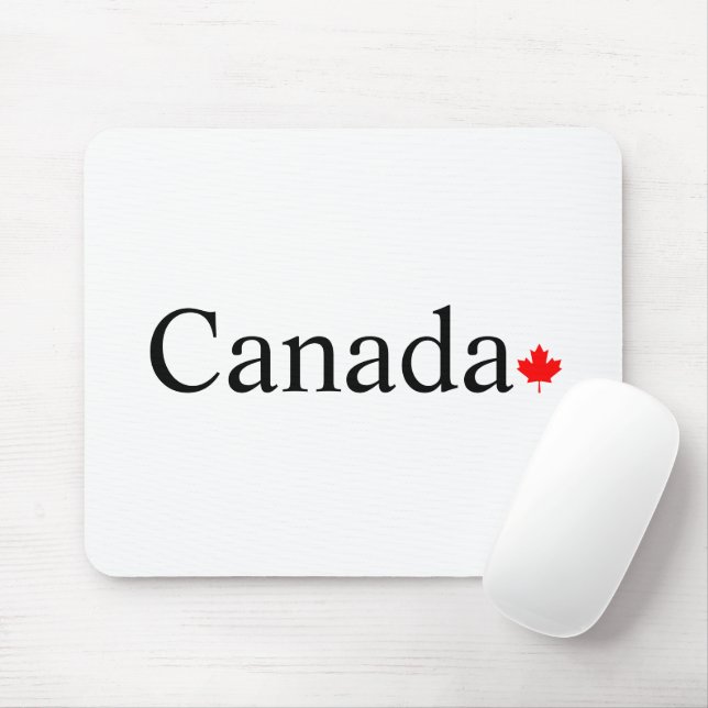 Mousepad Tipografia canadiana com folha branca (Com mouse)