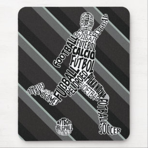 Mousepad Tipografia das línguas do futebol