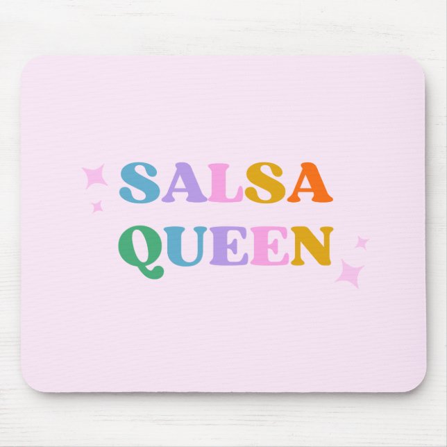 Mousepad Tipografia de dança de salsa retrô moderna  (Frente)