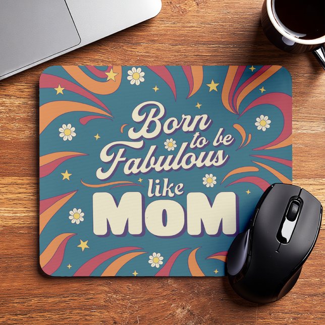 Mousepad Tipografia Divertida de Citação de Mãe Psicodélica (Criador carregado)