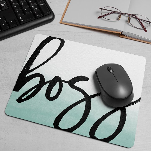 Mousepad Tipografia Moderna do Chefe (Criador carregado)