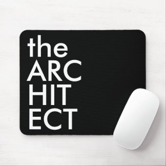 Mousepad Tipografia Negrito Preto Branco Arquiteto Design