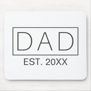 Mousepad Tipografia Simples e Minimalista do Pai  Pad do mo